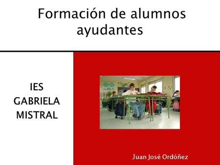 Formación de alumnos ayudantes