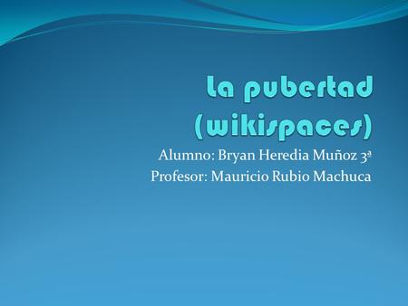 La pubertad (wikispaces)
