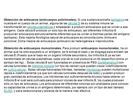 Obtención de antisueros (anticuerpos policlonales)