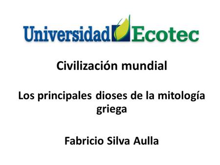 Los principales dioses de la mitología griega