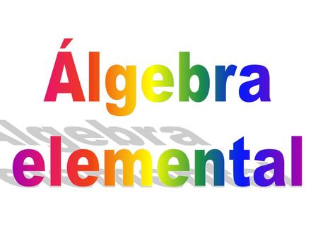 Álgebra elemental.