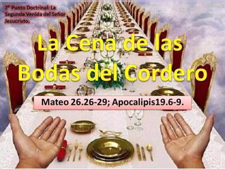 La Cena de las Bodas del Cordero