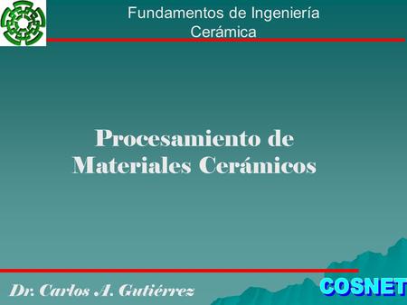 Fundamentos de Ingeniería Cerámica