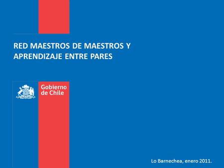 RED MAESTROS DE MAESTROS Y APRENDIZAJE ENTRE PARES