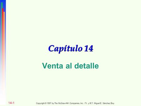 Capítulo 14 Venta al detalle 14-1