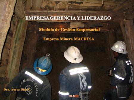 EMPRESA GERENCIA Y LIDERAZGO Empresa Minera MACDESA