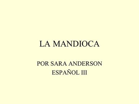 POR SARA ANDERSON ESPAÑOL III