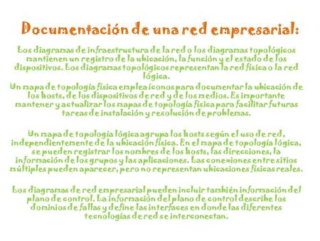 Documentación de una red empresarial: