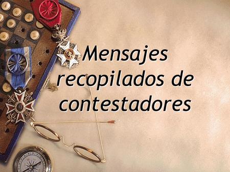 Mensajes recopilados de contestadores