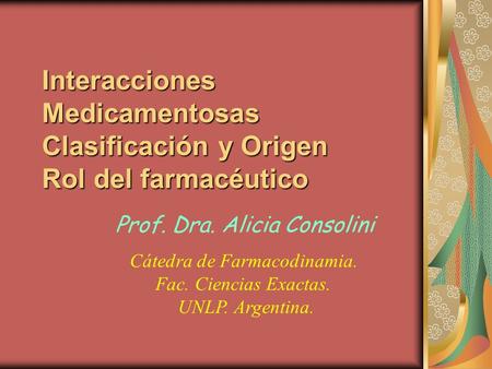 Prof. Dra. Alicia Consolini