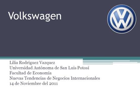 Volkswagen Lilia Rodríguez Vazquez