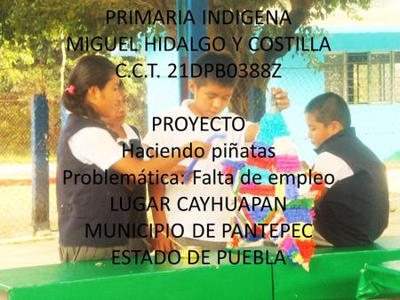 PRIMARIA INDIGENA MIGUEL HIDALGO Y COSTILLA C. C. T