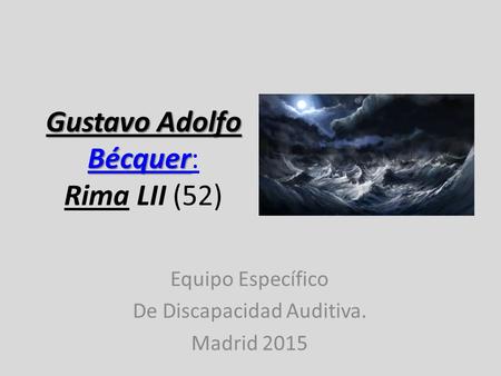Gustavo Adolfo Bécquer: Rima LII (52)