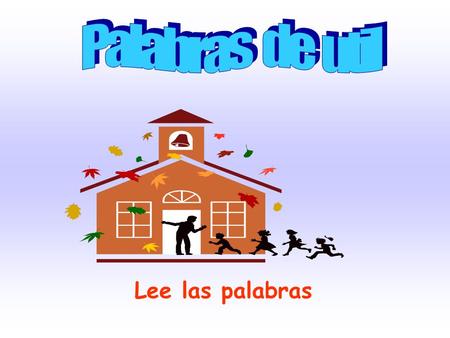 Lee las palabras lápiz las niña niño o puerta.