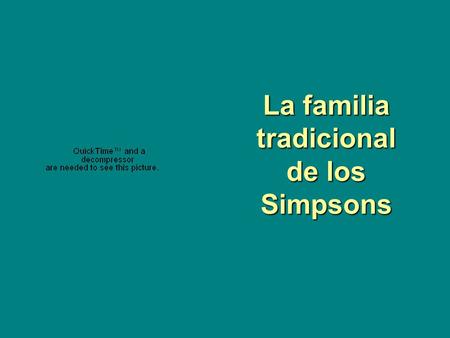 La familia tradicional de los Simpsons