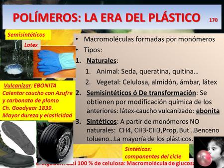 POLÍMEROS: LA ERA DEL PLÁSTICO 170