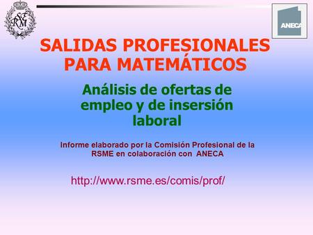 SALIDAS PROFESIONALES PARA MATEMÁTICOS