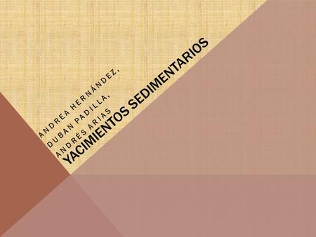 Yacimientos sedimentarios