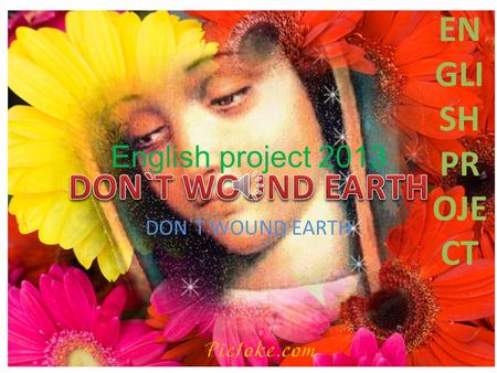 English project 2013 DON`T WOUND EARTH EN GLI SH PR OJE CT.