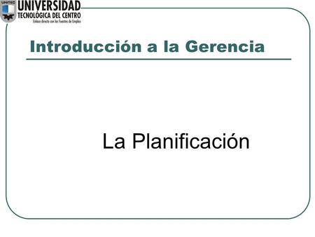 Introducción a la Gerencia