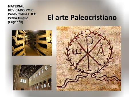 El arte Paleocristiano
