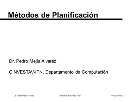 Métodos de Planificación