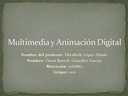 Multimedia y Animación Digital