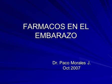 FARMACOS EN EL EMBARAZO