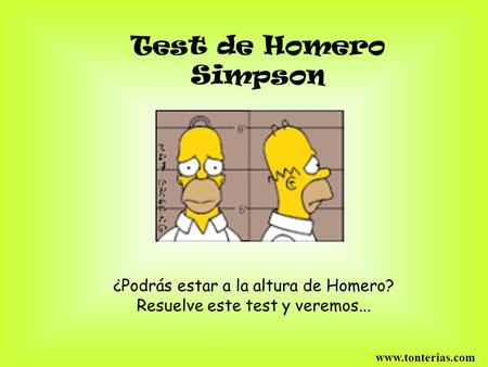 Test de Homero Simpson ¿Podrás estar a la altura de Homero?