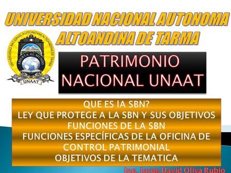 UNIVERSIDAD NACIONAL AUTONOMA ALTOANDINA DE TARMA