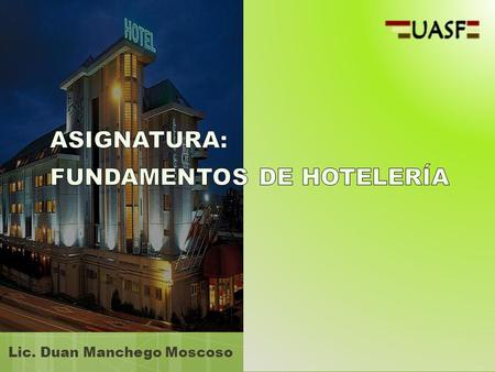 FUNDAMENTOS DE HOTELERÍA