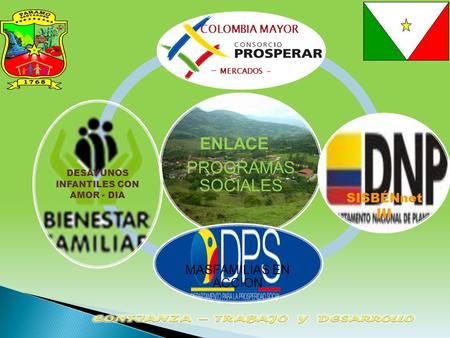 ENLACE PROGRAMAS SOCIALES COLOMBIA MAYOR - MERCADOS - SISBÉNnet III MASFAMILIAS EN ACCION DESAYUNOS INFANTILES CON AMOR - DIA.