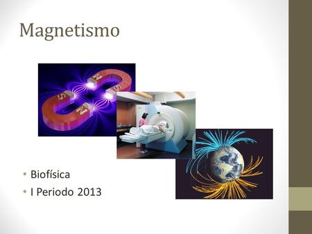Magnetismo Biofísica I Periodo 2013.