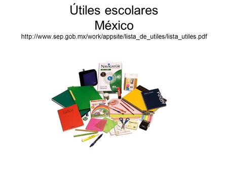 Útiles escolares México  sep. gob
