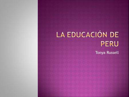Tonya Russell.  92% de los hombres pueden leer  85% de las mujeres pueden leer.