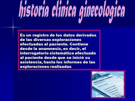 historia clinica ginecologica