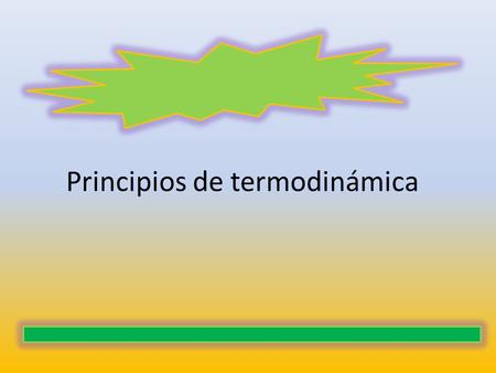 Principios de termodinámica