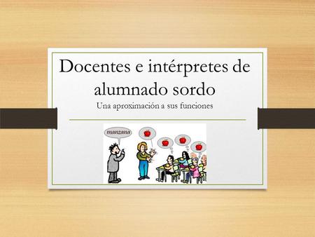 Docentes e intérpretes