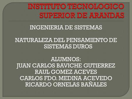 INSTITUTO TECNOLOGICO SUPERIOR DE ARANDAS