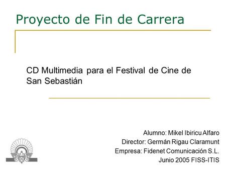 Proyecto de Fin de Carrera