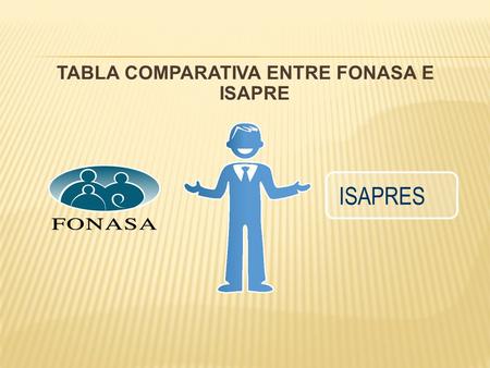 TABLA COMPARATIVA ENTRE FONASA E ISAPRE