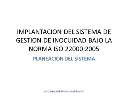 PLANEACION DEL SISTEMA