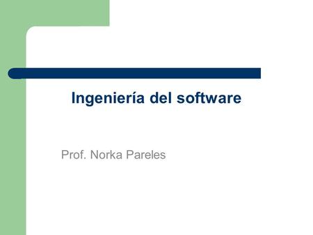 Ingeniería del software