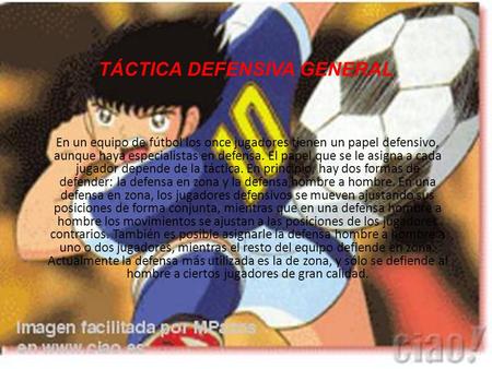 TÁCTICA DEFENSIVA GENERAL