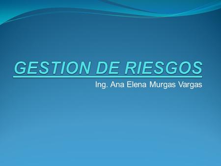 Ing. Ana Elena Murgas Vargas