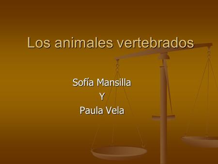 Los animales vertebrados