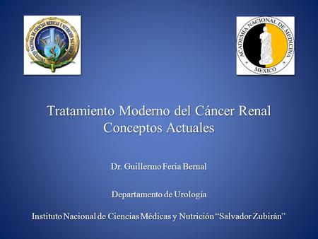 Tratamiento Moderno del Cáncer Renal Conceptos Actuales