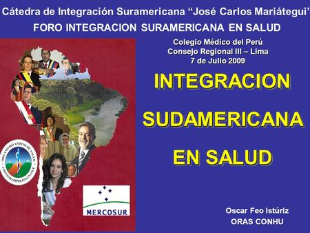 INTEGRACION SUDAMERICANA EN SALUD