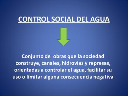CONTROL SOCIAL DEL AGUA