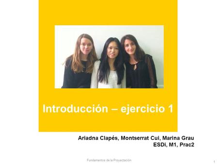 Fundamentos de la Proyectación